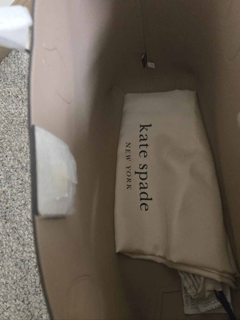 kate spade Cream Leather Bleecker Large Tote